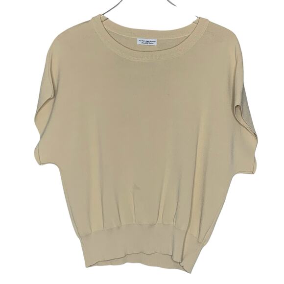 No Rest For Bridget SM Womens Tan Boatneck Knit Top Sweater Tan *flaw - Picture 1 of 8